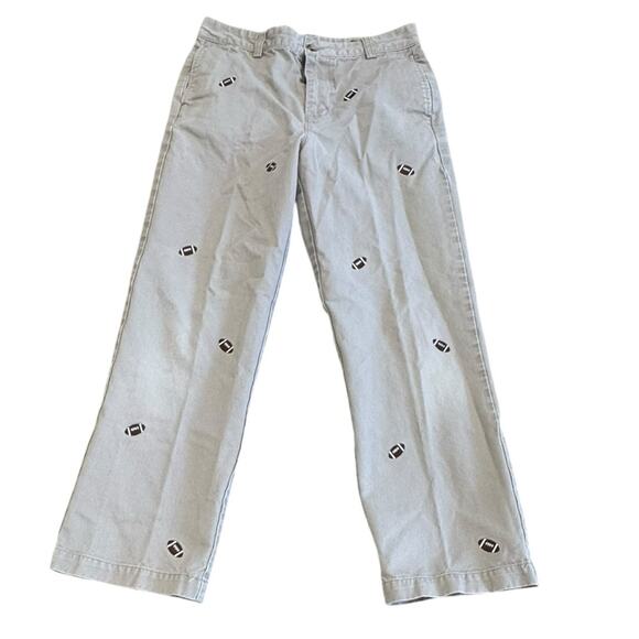 Vineyard Vines chino pants football embroidered khakis size 14 - Picture 1 of 8
